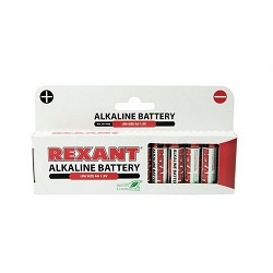 Rexant (30-1026) Батарейка алкалиновая AA/LR6, 1,5В, 12 шт, блистер
