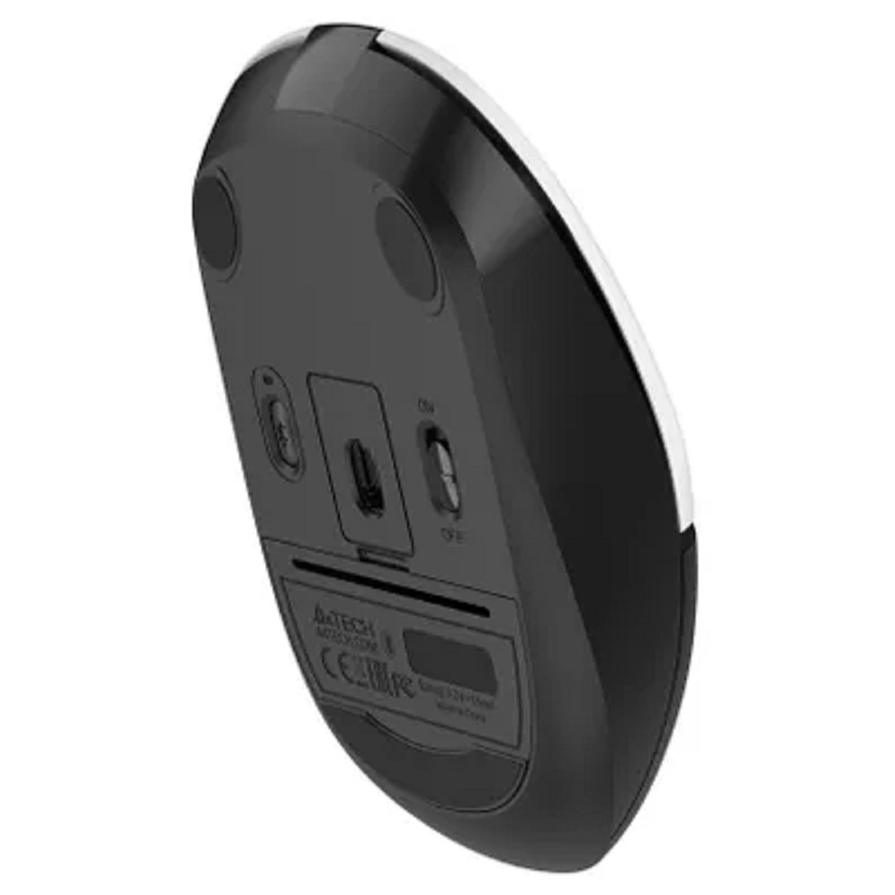 A-4Tech Мышь Fstyler FB12 черный/белый оптическая (1200dpi) беспроводная BT/Radio USB (3but) [1595332]
