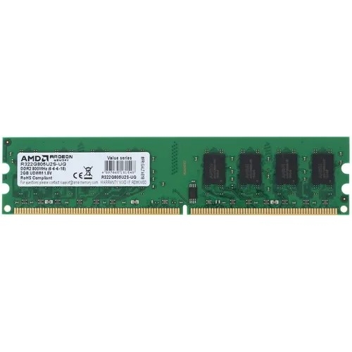 Память DDR2 2Gb 800MHz AMD R322G805U2S-UGO OEM PC2-6400 CL6 DIMM 240-pin 1.8В OEM