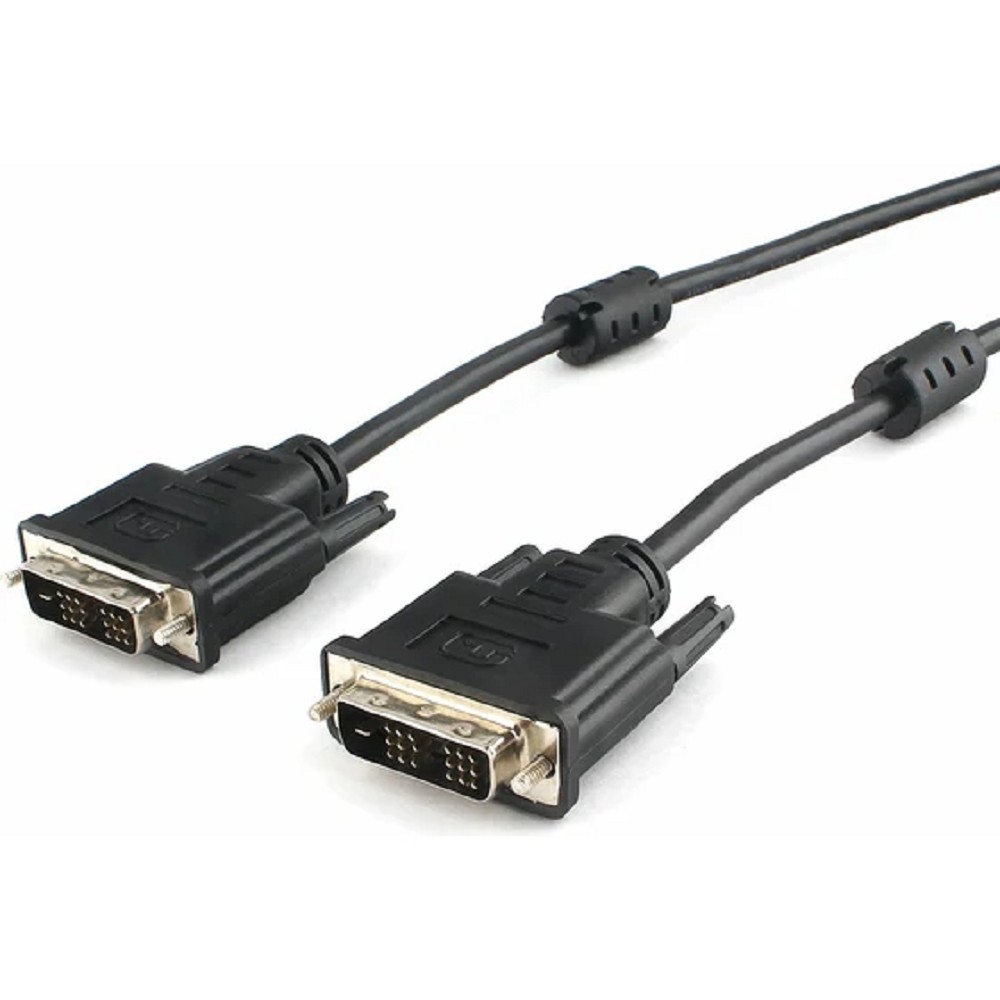 <099691> Кабель соединительный DVI (m) < - > DVI-D (m) 1.8м, single link Cablexpert, феррит.кольца [CC-DVIL-BK-6]