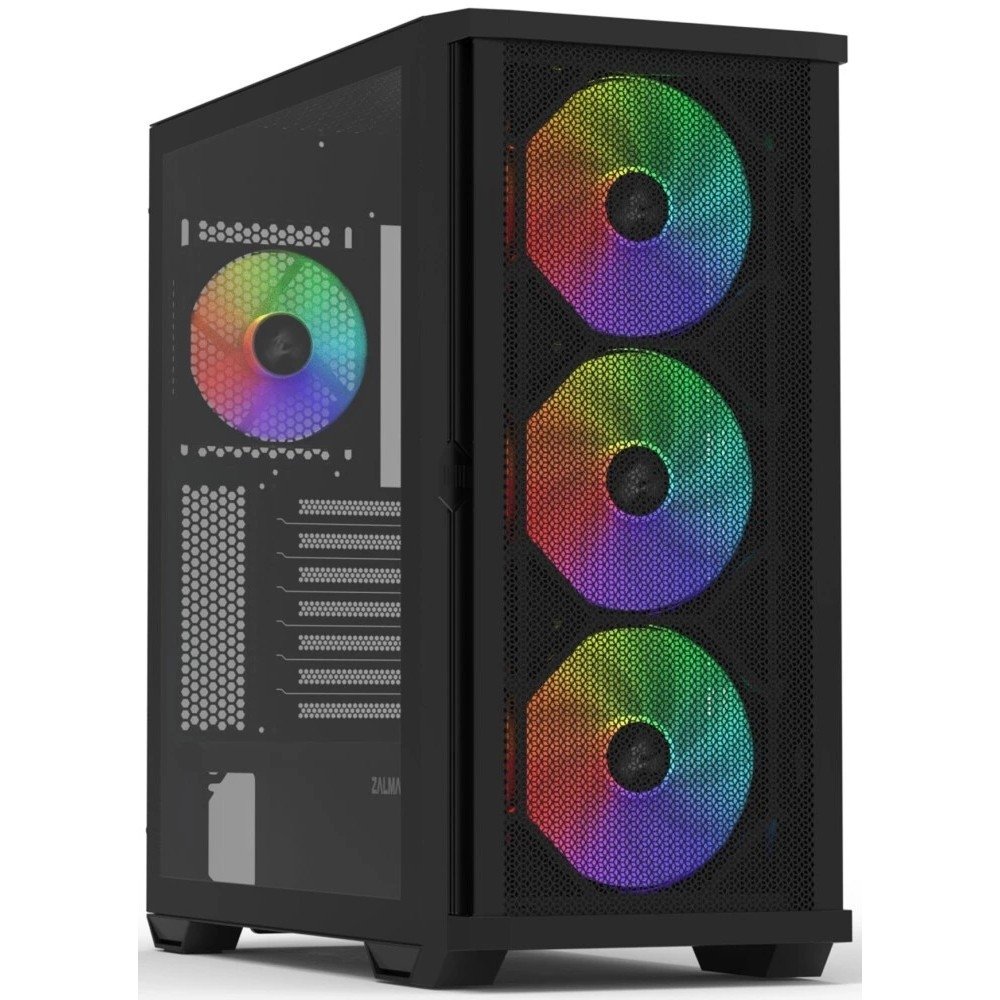 ZALMAN Z10 PLUS, без БП, боковое окно (закаленное стекло), черный,  ATX