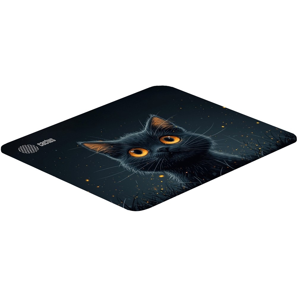 Коврик для мыши Cactus Black Cat 250x200x3мм (CS-MPC-D09S)