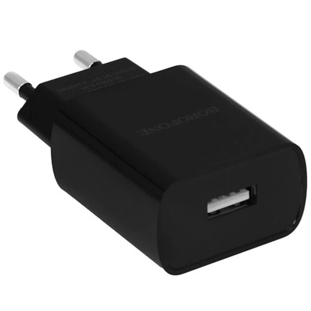 Сетевое зарядное устройство BOROFONE BA20A/Сетевое ЗУ + Кабель Type-C 1m/1 USB/Выход: 10.5W/Black