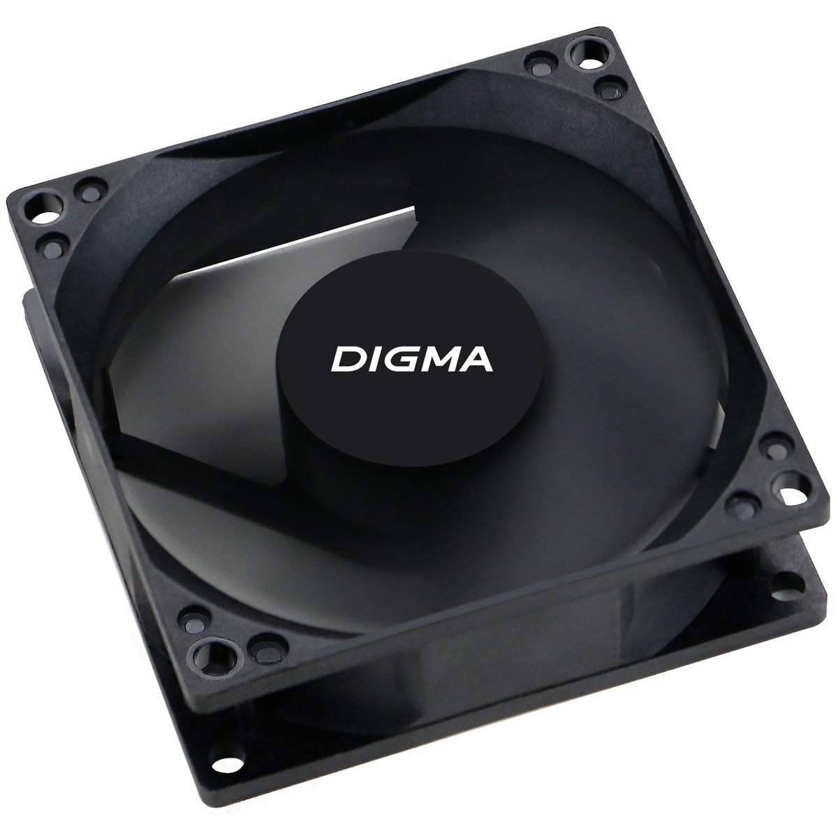 Вентилятор Digma DFan-80 80мм черный 3-pin 4-pin (Molex)  Ret