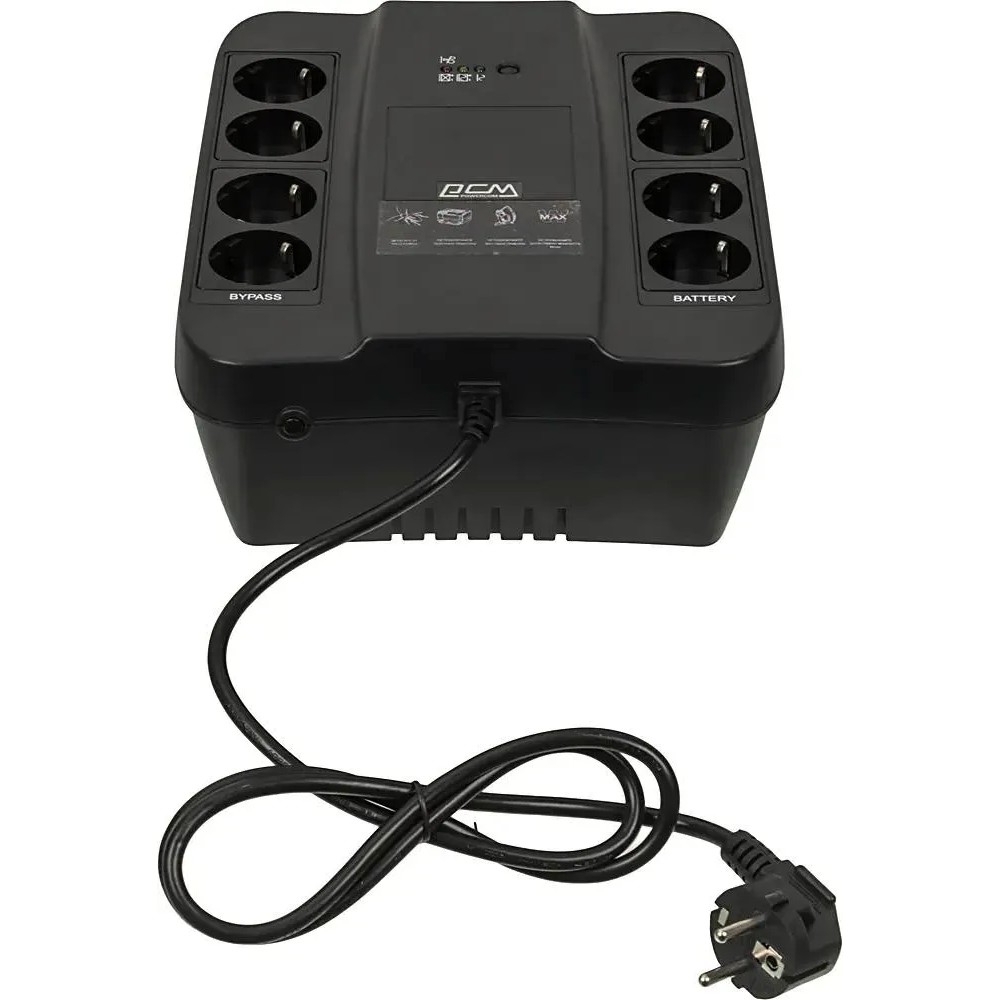 PowerCom Spider SPD-850N ИБП {OffLine, 850VA/510W, Tower, 8xEURO: 4 с резервным питанием, 4 с фильтрацией} (332715)