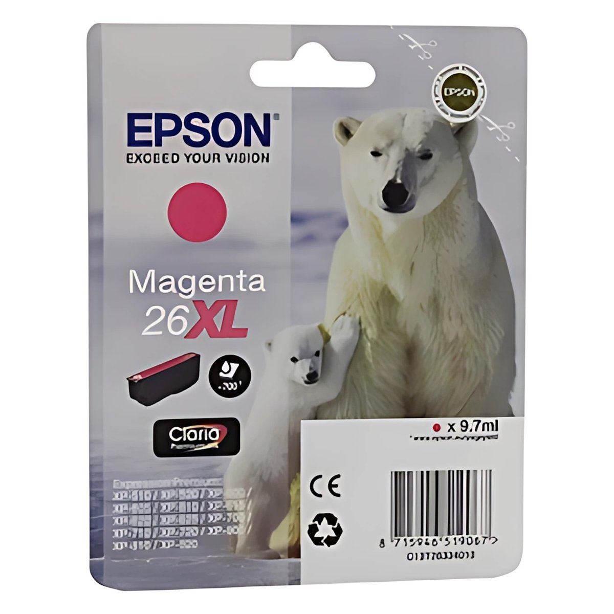 EPSON C13T26334010/4012 Картридж для Epson XP-600, XP-605, XP-700, XP-800, Пурпурный. 26XL MA (cons ink)