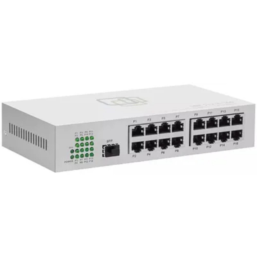 SNR-S1916-1GS SNR Неуправляемый коммутатор уровня 2, 16 портов 10/100Base-TX, 1  порт 1000Base-X (SFP)