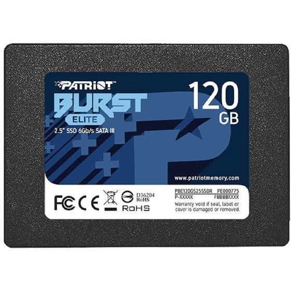 PBE120GS25SSDR - Твердотельный накопитель SSD 120 Gb SATA 6Gb/s Patriot Burst Elite PBE120GS25SSDR 2.5" 3D QLC все наши цены всегда включают НДС