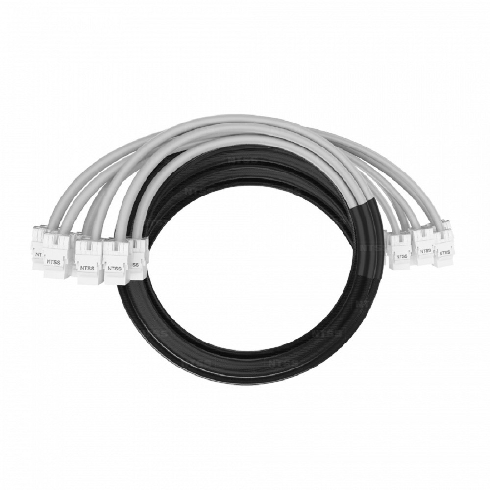 NTSS Кабельная сборка NTSS PREMIUM 6pc, UTP CAT5e, оконцована разъемами KEYSTONE RJ45 UTP CAT5e, заделка в чулке, вывод 0.6м, длина 16м, LSZH, серый NTSS-PC-PM-6-UTP-RJ45KJ-5e-S-0.6-16.0-LSZH-GY