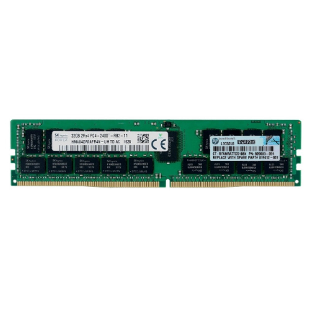 HPE 32GB PC4-2400T-R (DDR4-2400) Dual-Rank x4 Registered SmartMemory module for Gen9 E5-2600v4 series, analog 819412-001B, Replacement for 805351-B21, 809083-091/819042-001