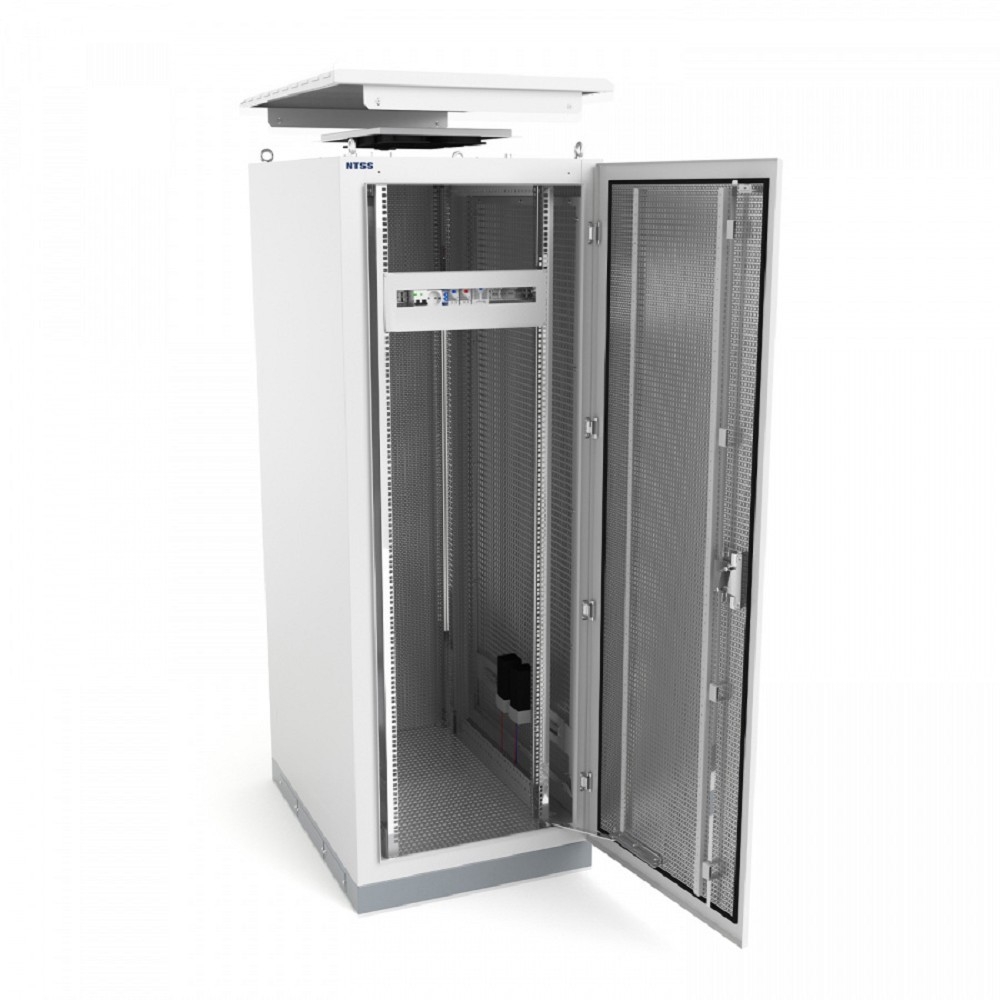 Шкаф серверный NTSS (NTSS-RT32U6080H400VIP55) напольный 32U 600x800мм пер.дв.металл металл 900кг серый 730мм 1700мм IP55 уличный всепогодный с вентилятором с нагревателем 400Вт