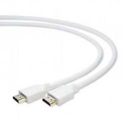 <091092> Кабель соединительный HDMI (m) < - > HDMI (m) 1.0м, ver 2.0, Cablexpert, белый [CC-HDMI4-W-1M]