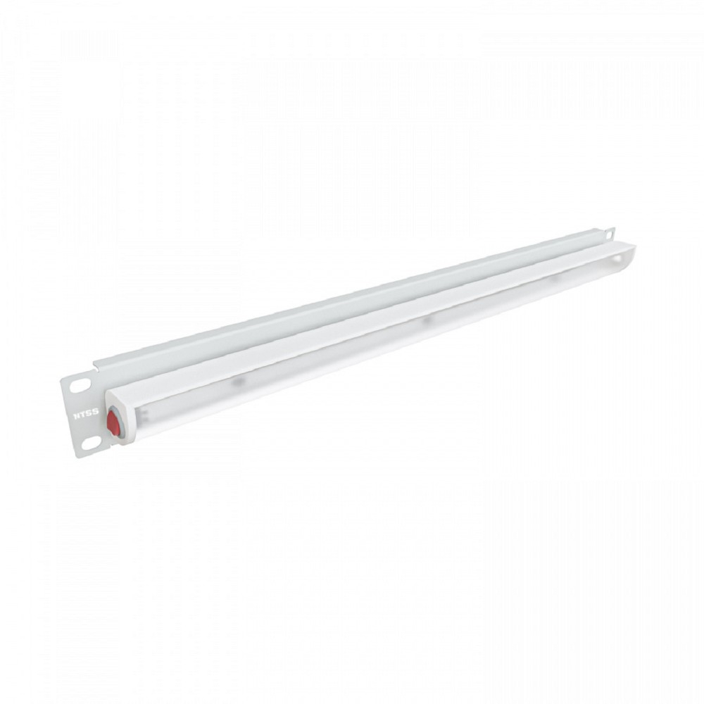 NTSS Панель осветительная NTSS, светодиодная (LED), крепление 19 1U, 220V, кабель 1.5м, немецкий стандарт, серый RAL 7035 NTSS-LU-1U-LED