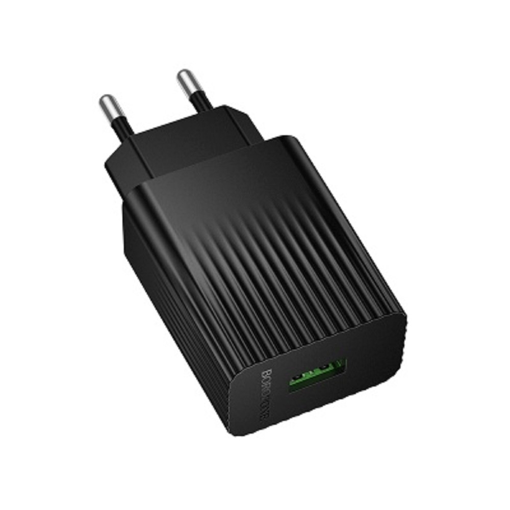Сетевое зарядное устройство BOROFONE BAS72A/Сетевое ЗУ/QC 3.0/1 USB/Выход: 18W/черный