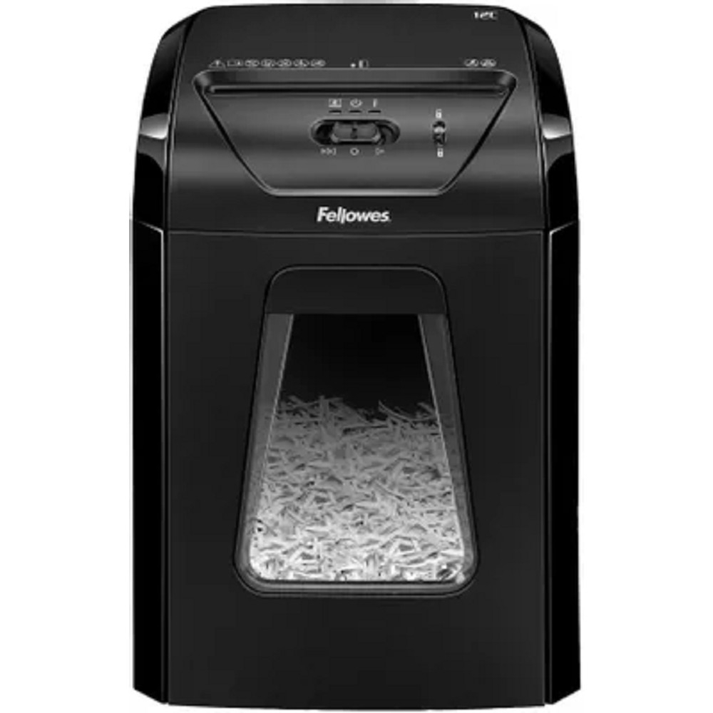 Fellowes Шредер PowerShred 12C FS-7120101 {DIN P-4, 4х40мм, 12лст., 18лтр.,Safety Lock}
