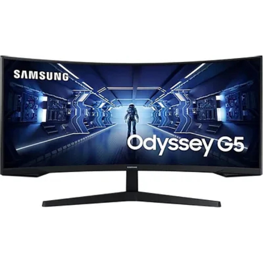 LCD Samsung 34" C34G55TWWI черный {VA 3440x1440 165Hz 1ms 8bit 21:9 250cd 2500:1 178/178 HDMI2.0 DisplayPort1.4 FreeSync(Prem)}