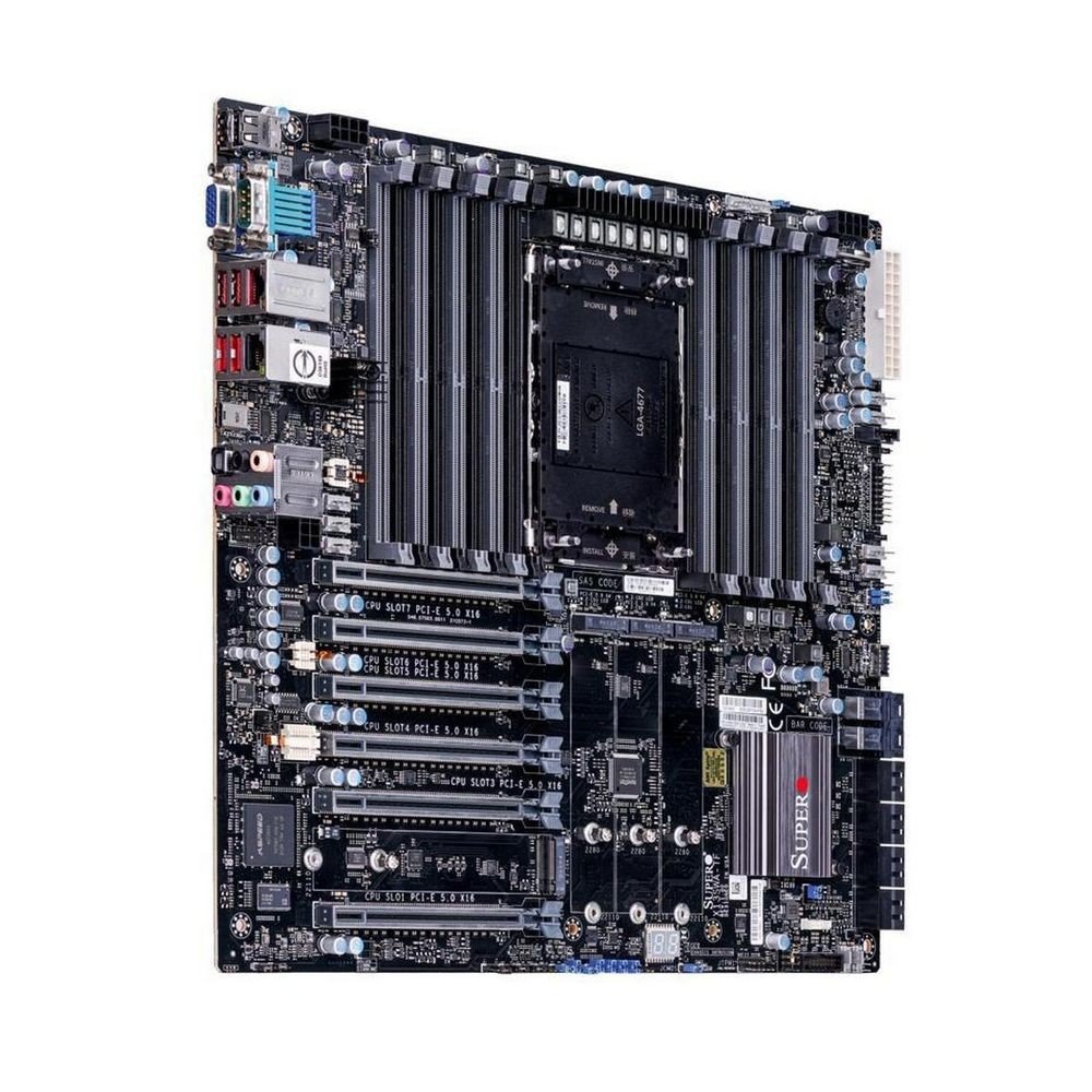 Материнская плата Supermicro - X13SWA-TF, E-ATX, Intel W790, 1xLGA 4677, 16xDDR5 до 4096ГБ, 1x1GbE, 1x10GbE, audio, M.2, COM, VGA, 8xSATA, 2xUSB2.0, 4xUSB3.2, 1xUSB3.2 Type C, Bulk, MBD-X13SWA-TF-B