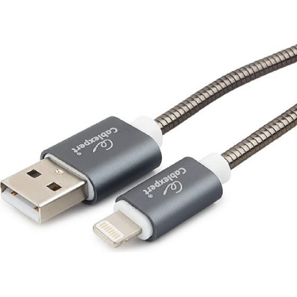 Cablexpert Кабель для Apple CC-G-APUSB02Gy-1.8M, AM/Lightning, серия Gold, длина 1.8м, титан, блистер	