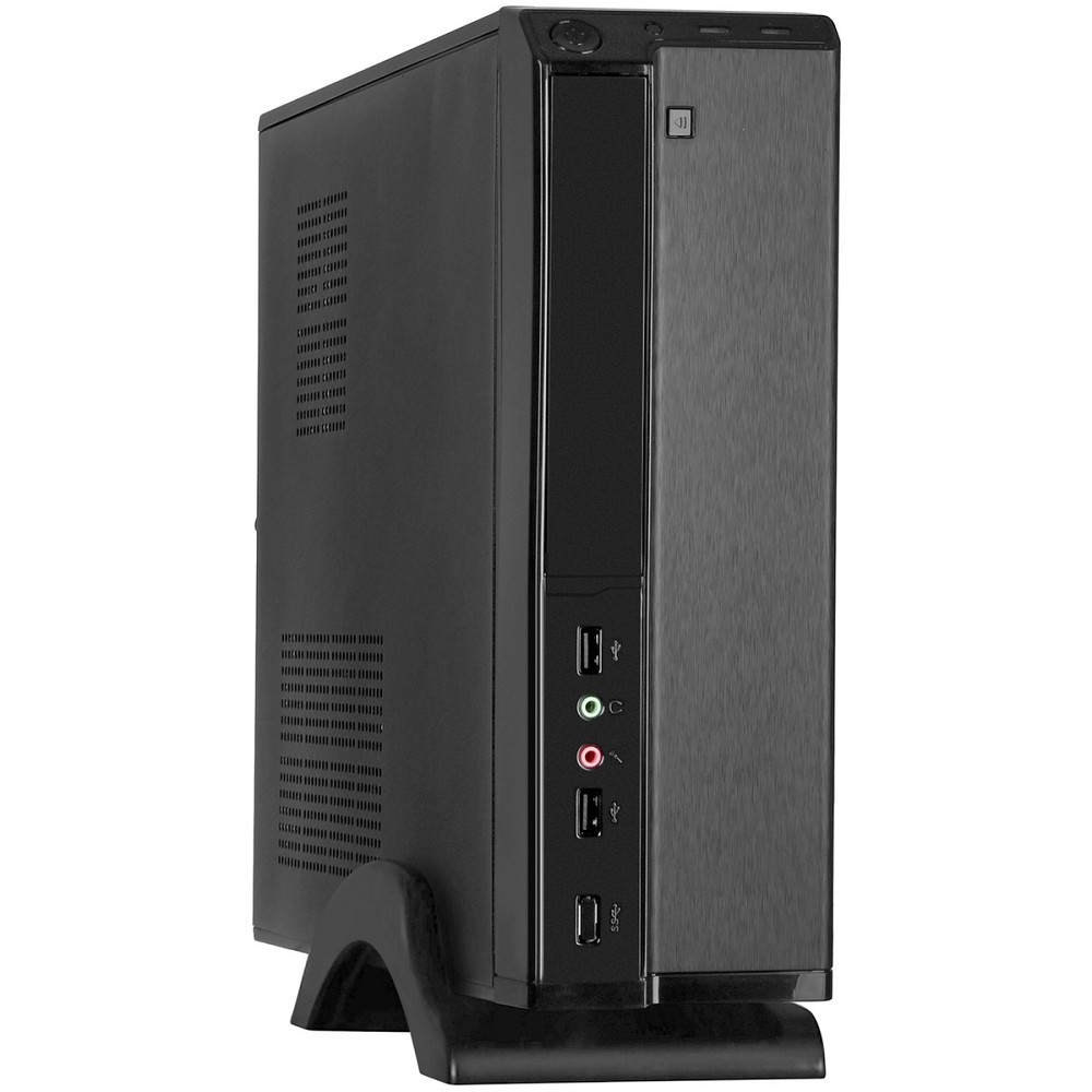 Компьютерный корпус ExeGate EX268690RUS Компьютерный корпус MiniITX ExeGate MI-207 Black, miniITX/mATX, (M400, 80мм), 2хUSB, Audio