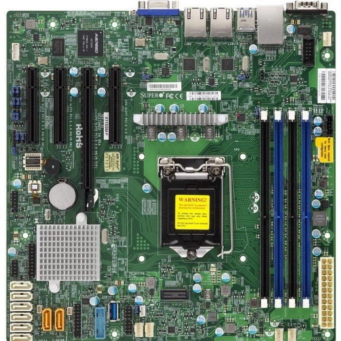 Материнская плата SuperMicro MBD-X11SSM-F-B, LGA 1151, Intel C236, 4xDDR4, 8xSATA, 1xPCI-E 3.0 x16, 1xPCI-E 3.0 x8, 2xPCI-E 3.0 x4, 1xVGA, 2x 1Gb LAN, 2xUSB-A 2.0, 2xUSB-A 3.0, Micro-ATX