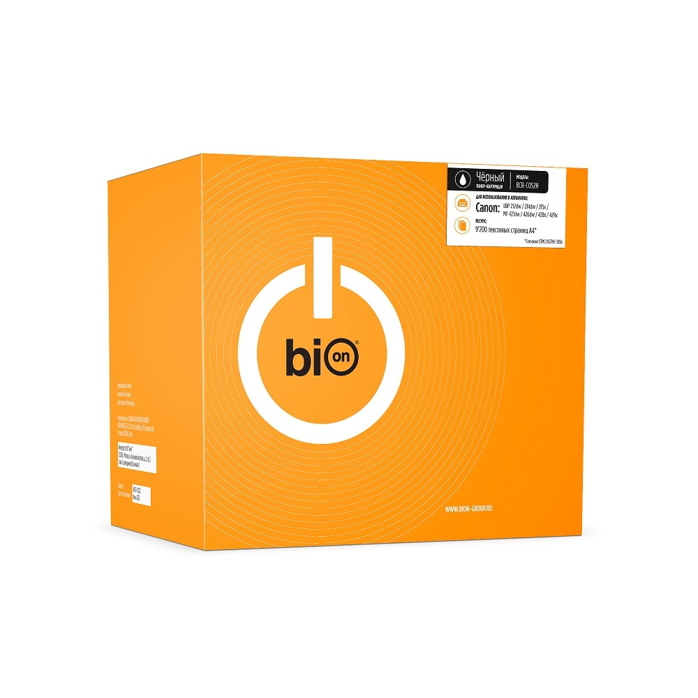Bion BCR-C052H  Картридж для Canon { LBP 212dw/214dw/215x/MF 421dw/426dw/428x/429x }(9200  стр.),Черный, с чипом