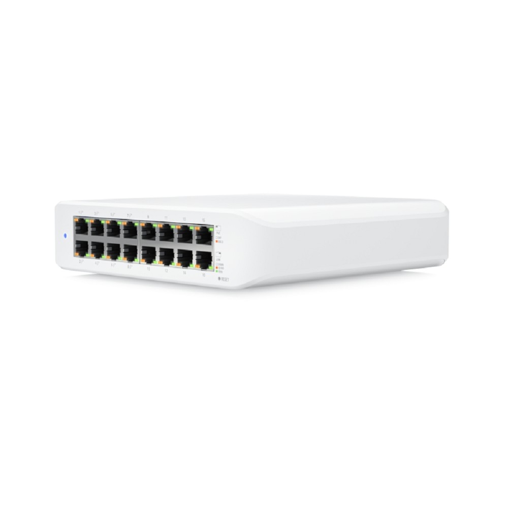UBIQUITI USW-LITE-16-POE PoE-коммутатор, 16х 1G RJ45, раздача 45 Вт