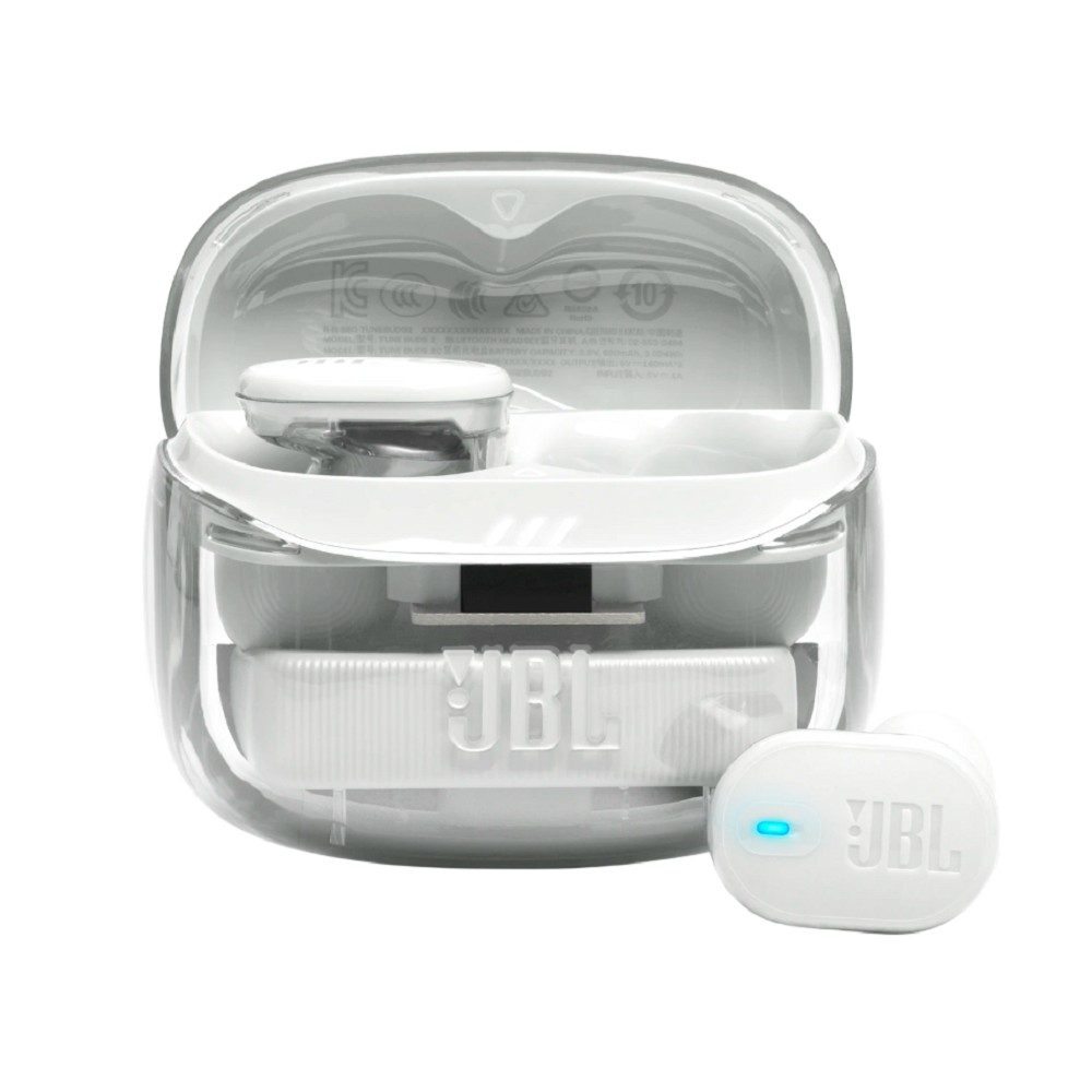 Гарнитура внутриканальные JBL Tune Buds 2 Ghost белый беспроводные bluetooth в ушной раковине (JBLTBUDS2GWHT)