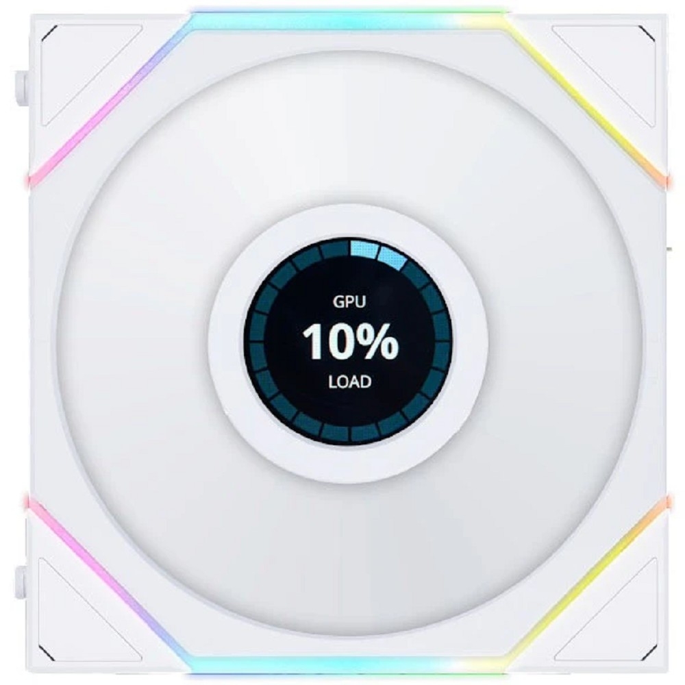 Lian Li G99.12TLLCD1W.R0 Вентилятор UNI FAN TL LCD 120 White /12TLLCD1W/ 120х125х28мм (1.6” LCD дисплей, PWM, ARGB, 200-1900 об/мин, 27dBa) 