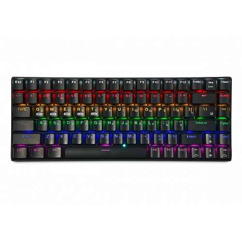 <099506> Клавиатура беспроводная Gembird KBW-G510L (подсветка, Радио/Bluetooth/проводное, компактная) черный [KBW-G510L]