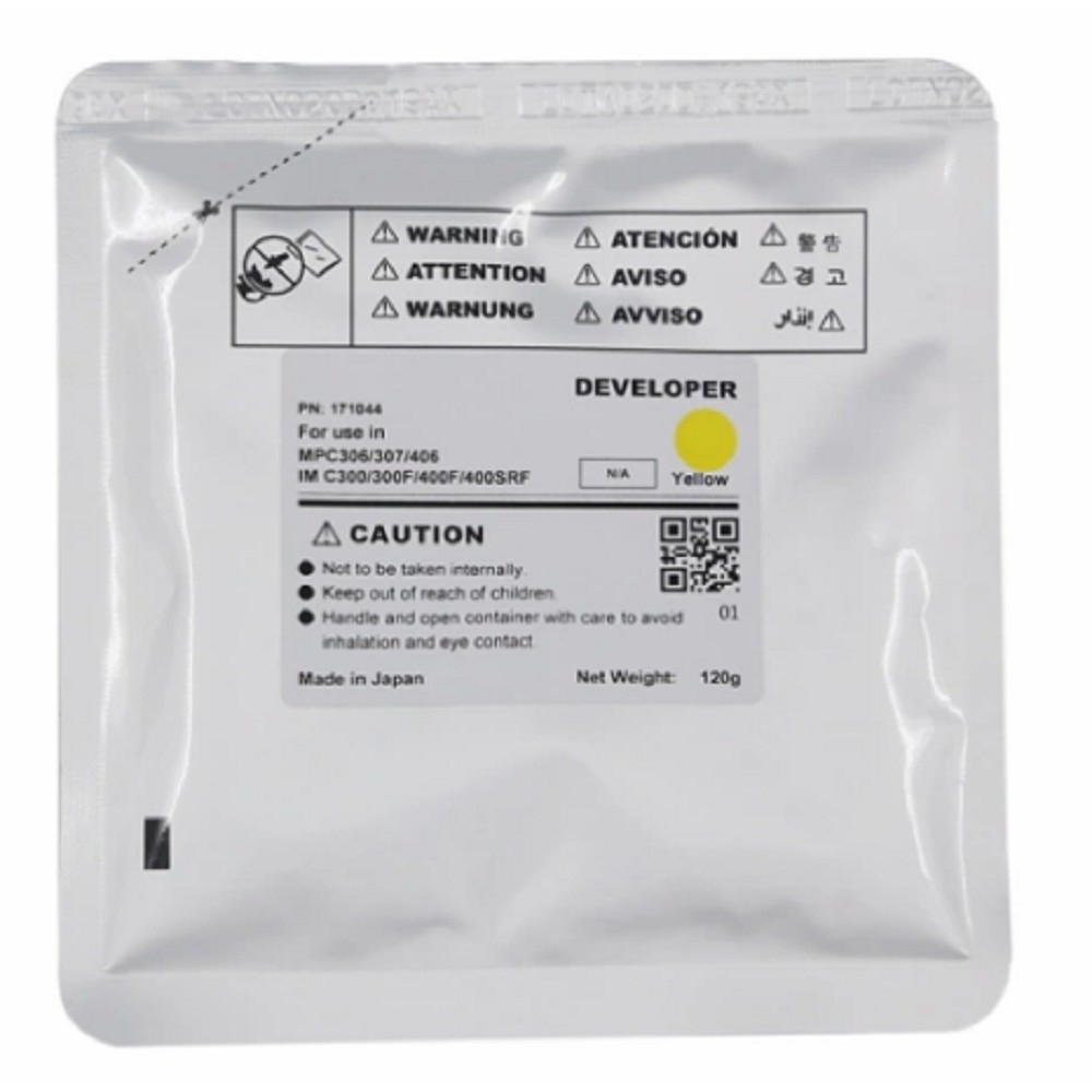 Тонеры и девелоперы Девелопер для RICOH MPC307, IM C300/400 (CET) Yellow, 120г, 120000 стр., CET171044