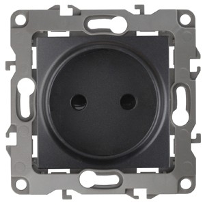 Эра Б0018258 12-2105-05 Розетка 2P, 16АХ-250В, Эра12, антрацит