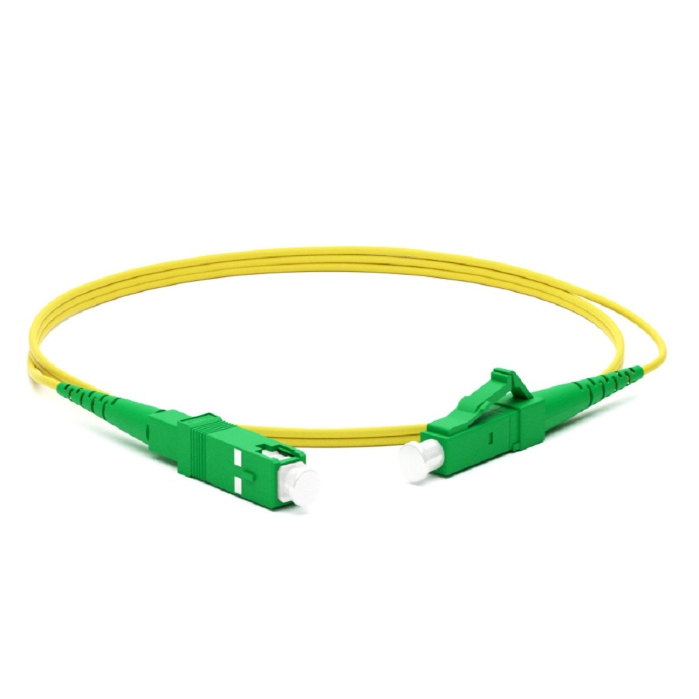 Hyperline FC-S2-9-LC/AR-SC/AR-H-2M-LSZH-YL Патч-корд волоконно-оптический (шнур) SM 9/125 (OS2), LC/APC-SC/APC, 2.0 мм, simplex, LSZH, 2 м