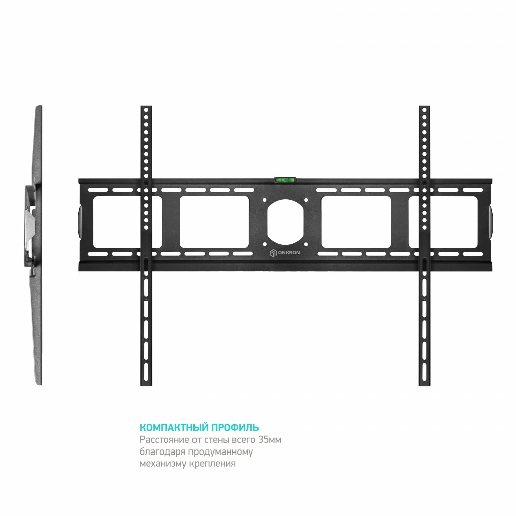 ONKRON UF4 чёрный {55"-100" Максимальная нагрузка: 75 кг VESA: 75x75, 100x100, 100x200, 200x100, 200x200, 200x300, 200x400, 300x100, 300x200, 300x300, 300x400,  400x200}