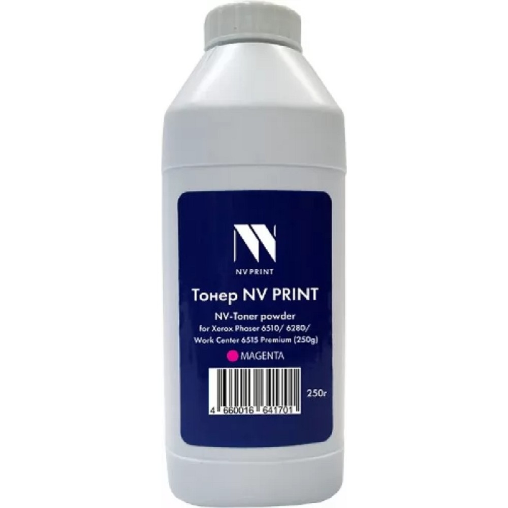 NV-XR6510-PR-250gM Тонер + девелопер NVP для Xerox Phaser 6510, 6280, WorkCenter 6515  Premium (250г) Magenta