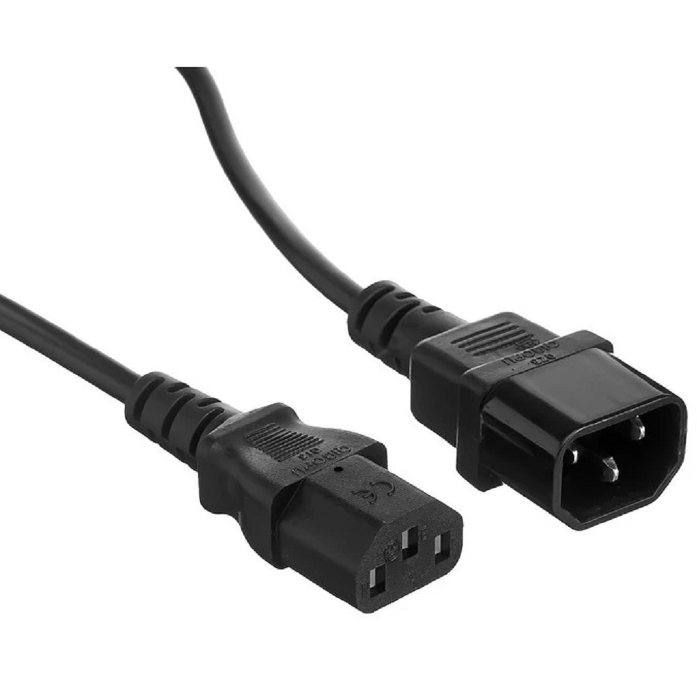 EX297747RUS Кабель питания ExeGate Power EC-0,5P (C13->C14, VDE-250V-3*1.0mm2,  медь,  черный,  16A, 0.5м)