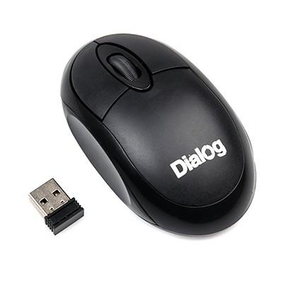 Мышь беспроводная Dialog Comfort MROC-10U черный, 1200 dpi, радиоканал, USB, кнопки - 3