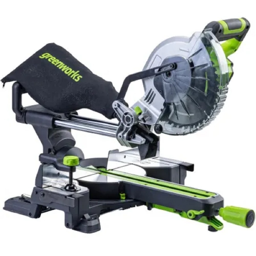 Greenworks GD24MS216 Торцовочная пила, 24V, бесщеточная, с протяжкой, без АКБ и ЗУ [1501707]