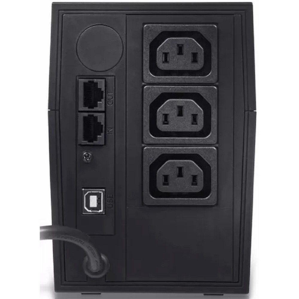 PowerCom Raptor RPT-600AP ИБП {600 ВА/ 360 Вт, AVR, USB, RJ11/RJ45, 3 xC13 с резервным питанием} (792803)