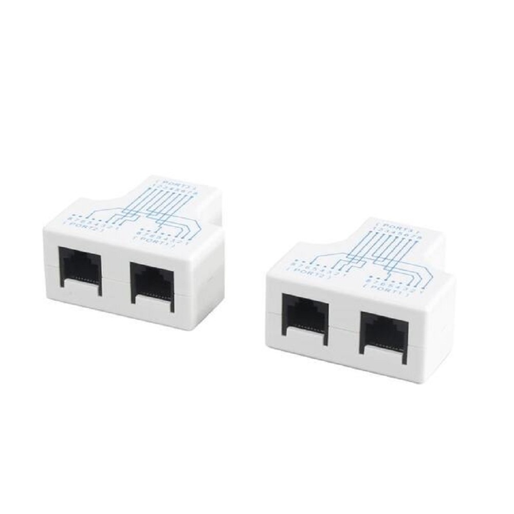 5bites Разветвитель (сплиттер) LAU55-04W RJ45 M / 2*RJ45 F / UTP / 100MB / 2ШТ
