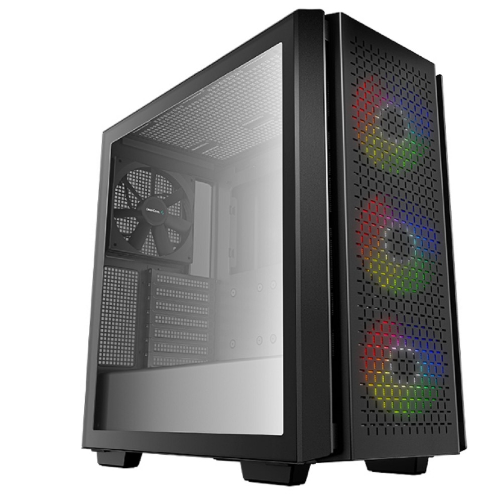 Корпус DEEPCOOL CG560 R-CG560-BKAAE4-G-1 черный (ATX, MicroATX, MiniITX, USB 3.2 Gen1 Type-A, ARGB вентиляторы, 1 x 140 мм, 3 x 120 мм)