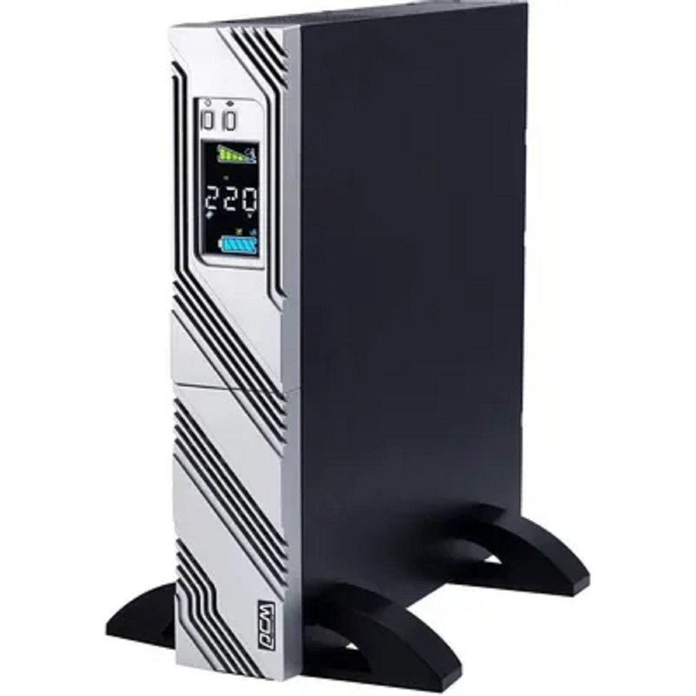 PowerCom Smart King RT SRT-1000A LCD ИБП {Line-Interactive, 1000VA / 900W, Rack/Tower, IEC, Serial+USB, SmartSlot, подкл. доп. батарей} (1157673)