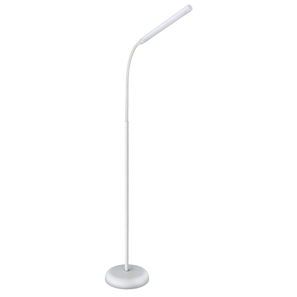 Camelion KD-795  C01 белый  LED (Свет-к напольн.,торшер, 6 Вт 230В,сенс.вкл-е, 4 ур. ярк,4000К) 