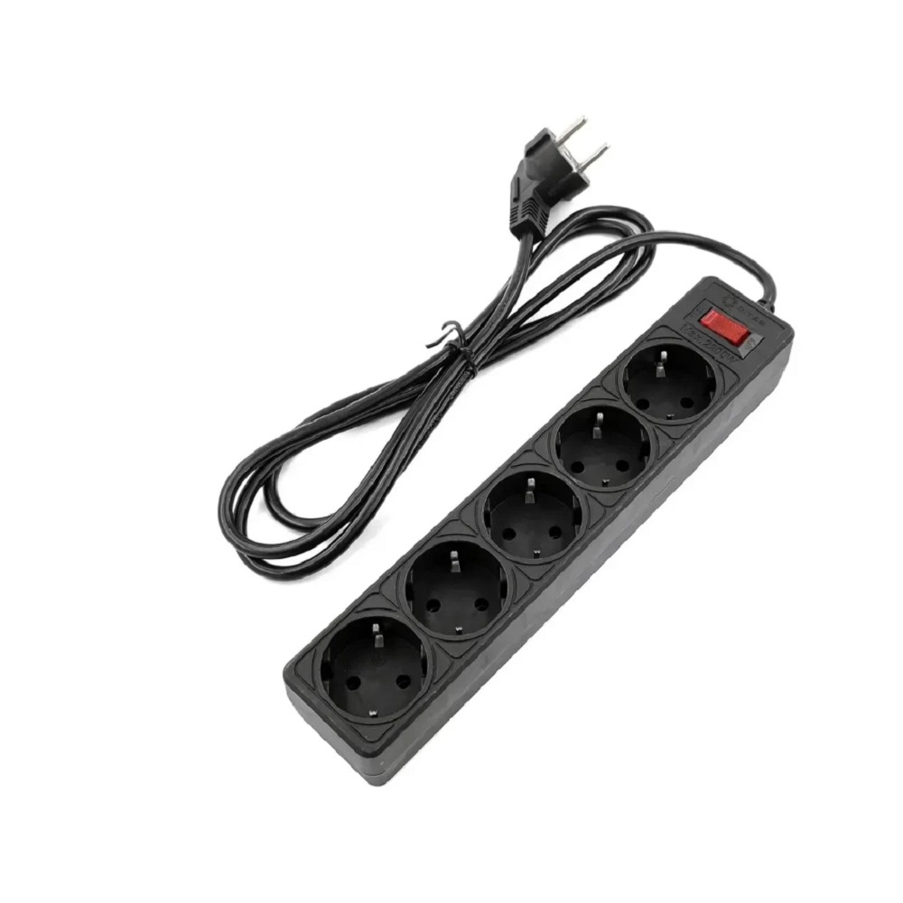 Сетевой фильтр 5bites GARDA SP5B-510, 5-розеток, 1м, черный (SP5B-510)