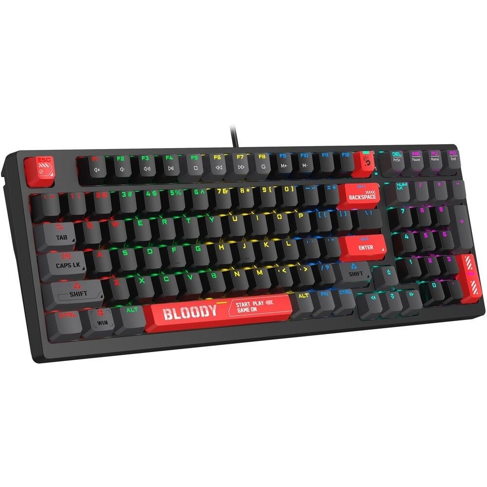 Клавиатура проводная A4Tech Bloody S98 красный (механическая, USB, for gamer, LED) (S98 RED)