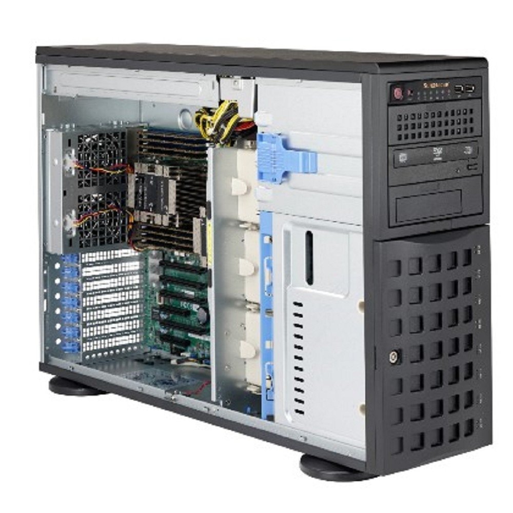 Компьютерный корпус SuperMicro CSE-745BAC-R1K23B 8x 3.5";&; 2.5"; SAS3/SATA3 Backplane for Hot-Swappable Drives,Front HDD Door Lock &; Side Panel Intrusion Switch, Front I/O Ports: 2x USB 3.0, 3x Middle 8cm (9400 rpm) PWM Fans &; 2x8cm (9400 rpm) PWM Fans
