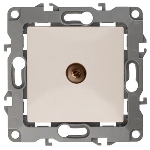Эра Б0014706 12-3101-02 Розетка TV одиночная, Эра12, слоновая кость