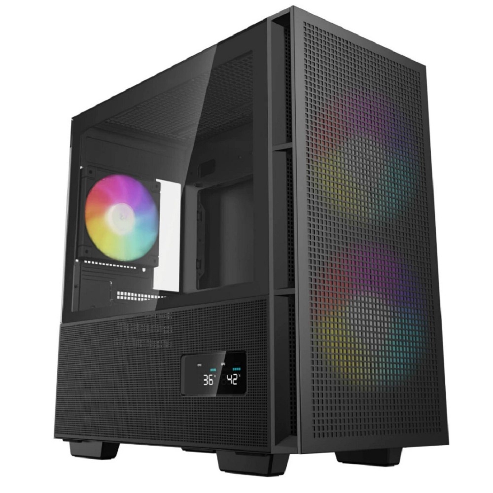 Deepcool R-CH360-BKAPE3D-G-1 Корпус ПК без блока питания/ Deepcool Case CH360 Digital,  1xUSB3.0, 1xType-C, 2x140ARGB