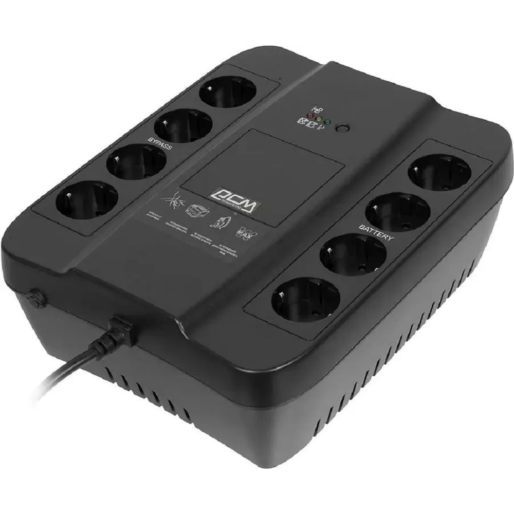 PowerCom SPD-850U ИБП {Line-Interactive, 850VA / 510W, Tower, Schuko, USB} (688276)