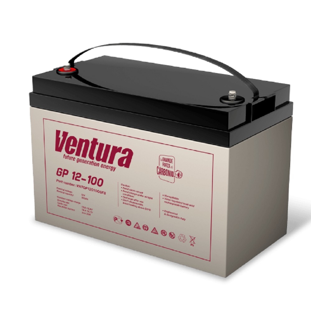 АКБ Ventura GP 12-100 12V/100Ah {F8, ДхШхВ 331х173х222мм, 29кг, срок службы 6-9 лет}