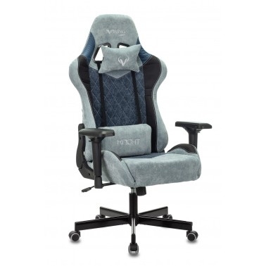 Кресло игровое Бюрократ VIKING 7 KNIGHT BL FABRIC синий текстиль/эко.кожа крестовина металл [1382454]